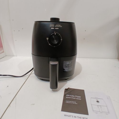 MAINSTAYS COMPACT AIR FRYER - NON-STICK DISHWASHER SAFE FRYER - 2.2QT - 1150W - BLACK (MODEL: MS631000756422) image 3