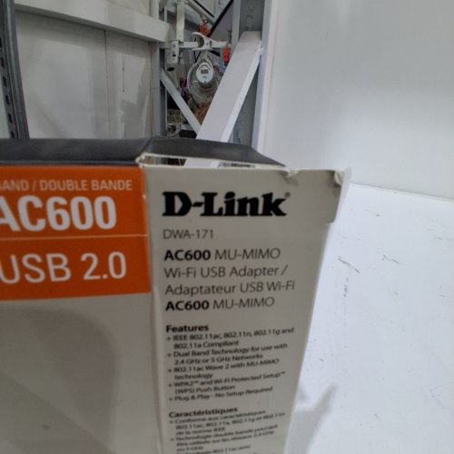 D-LINK DUAL-BAND MU-MIMO WI-FI USB ADAPTER - AC600 USB 2.0 - BLACK (MODEL: DWA-171) image 2