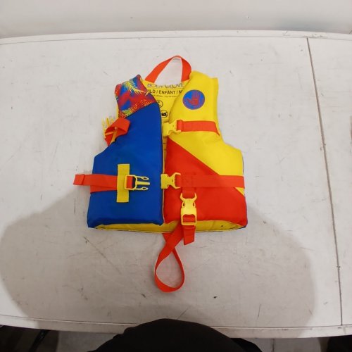 UNISEX BODY GLOVE CHILD BUOYANCY AID - 33-55 LBS - YELLOW/BLUE/RED (MODEL: 336) image 2