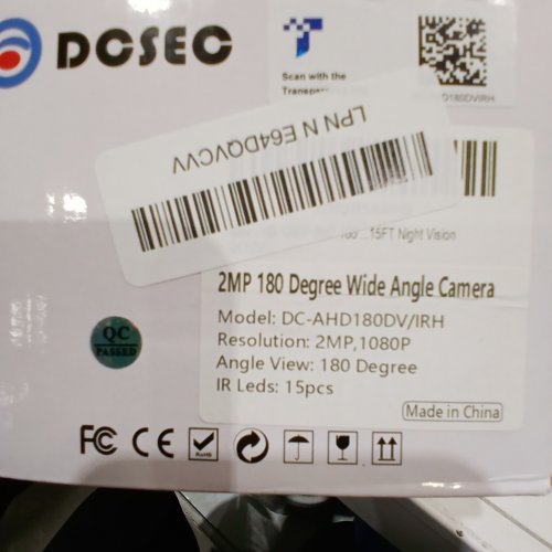 DCSEC 4-IN-1 180* DEGREE WIDE ANGLE ANALOG CCTV 2MP 1080P HD CAMERA - DOME SECURITY CAMERA WITH METAL HOUSING - WHITE (MODEL: DC-AHD180DV/IRH) image 2