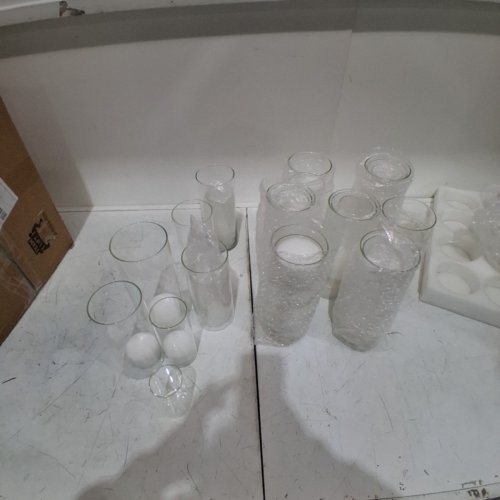 32PK GLASS HURRICANE VASES - 4" SMALLEST, 6" MEDIUM, 8" LARGE, 10" EXTRA LARGE - CLEAR (MODEL: M1025) image 3