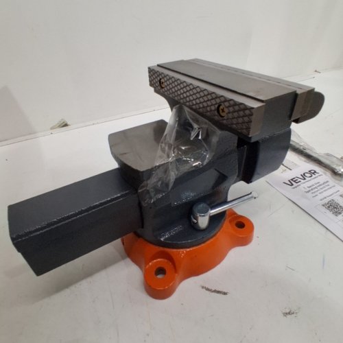 BENCH VISE WITH 360° SWIVEL LOCKING BASE - 5.5" JAW WIDTH - DARK GRAY /ORANGE (MODEL: 9555) image 4