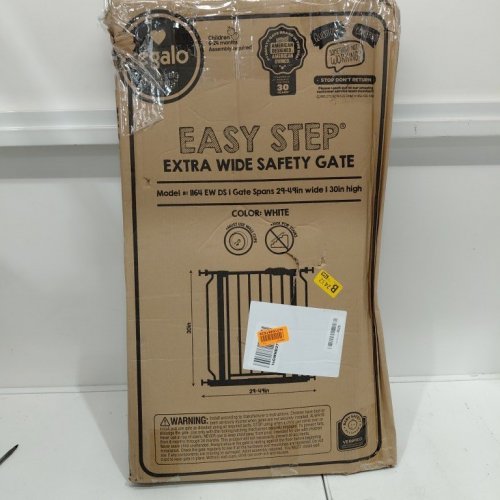REGALO EASY STEP EXTRA WIDE BABY GATE - 30" X 29"-49" - WHITE (MODEL: 1164 EW DS) image 4