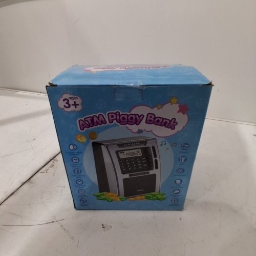 KIDS FISHBOY TALKING ATM PIGGY BANK WITH DUAL DEBIT CARDS - REGISTERS REAL MONEY - BLUE - (MODEL: SM-1588 image 2
