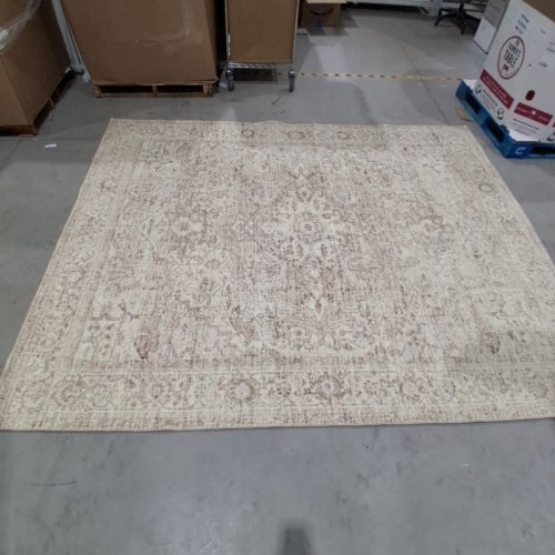 NON-SLIP WASHABLE INDOOR AREA RUG - 8FT X 10FT - BEIGE image 5