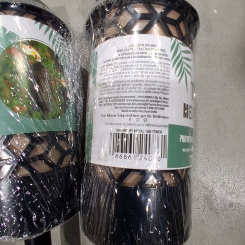 3PK TIKI METAL PATIO TORCH - 65" - BLACK image 2