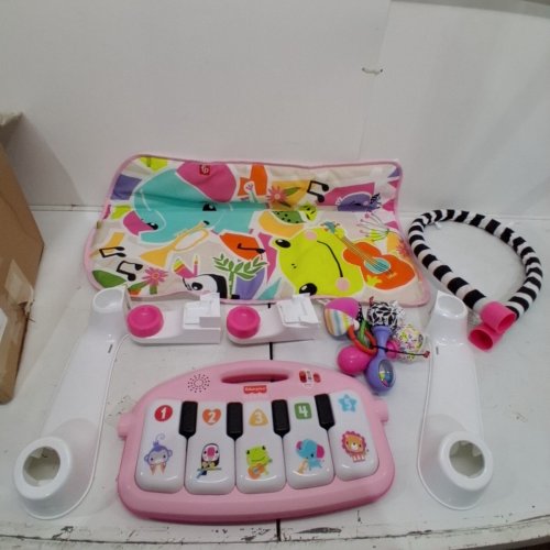 FISHER-PRICE BABY PLAYMAT GLOW & GROW KICK AND PLAY PIANO GYM - FOR NEWBORNS 0+ MONTHS - PINK (MODEL: HRB14) image 3