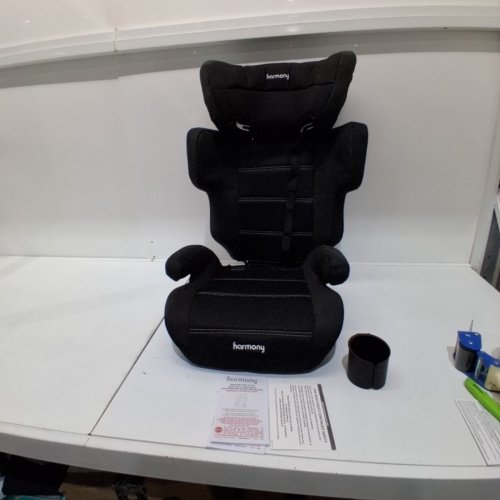 HARMONY 2-IN-1 DREAMTIME ELITE HIGH-BACK BOOSTER CAR SEAT WITH CUP HOLDER - 40 -110 LBS - BLACK / GREY (MODEL: 0303029BLK) image 3