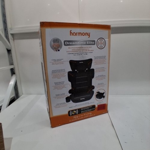 HARMONY 2-IN-1 DREAMTIME ELITE HIGH-BACK BOOSTER CAR SEAT WITH CUP HOLDER - 40 -110 LBS - BLACK / GREY (MODEL: 0303029BLK) image 5