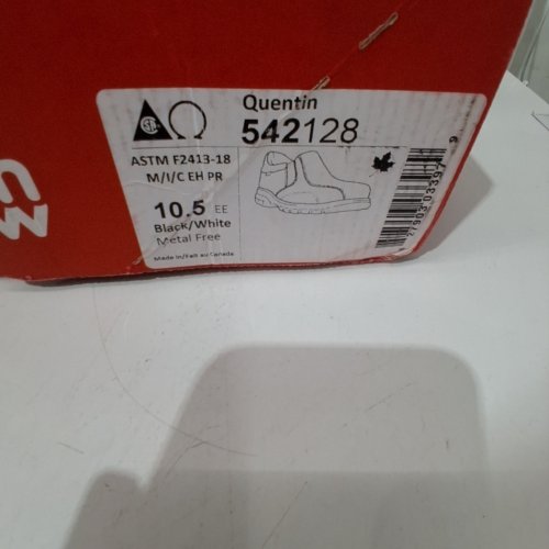 MEN'S MELLOW WALK SAFETY SHOES - 10.5 EE - BLACK / WHITE (MODEL: 542128 QUENTIN) image 2