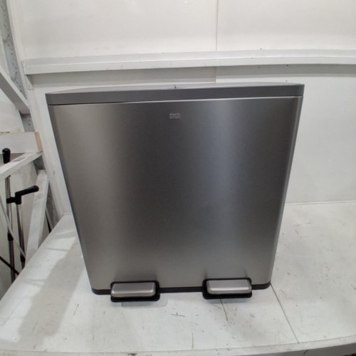 EKO ECOCASA PLUS DUAL COMPARTMENT STEP TRASH CAN WITH REMOVABLE LINERS - 42L PER SIDE (84L TOTAL) - GREY/BLACK (MODEL: 1925451) image 2