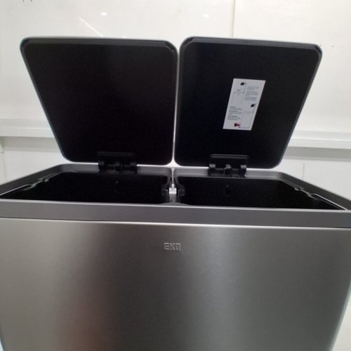 EKO ECOCASA PLUS DUAL COMPARTMENT STEP TRASH CAN WITH REMOVABLE LINERS - 42L PER SIDE (84L TOTAL) - GREY/BLACK (MODEL: 1925451) image 3