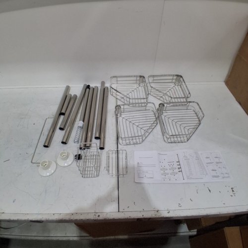 4-TIER ADJUSTABLE TENSION POLE SHOWER CADDY - CHROME image 3