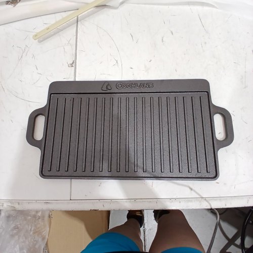 COGHLAN'S CAST IRON, 2 SIDED GRILL AND SKILLET GRIDDLE - 18"X 9" - CAST IRON (MODEL: 2240) image 2