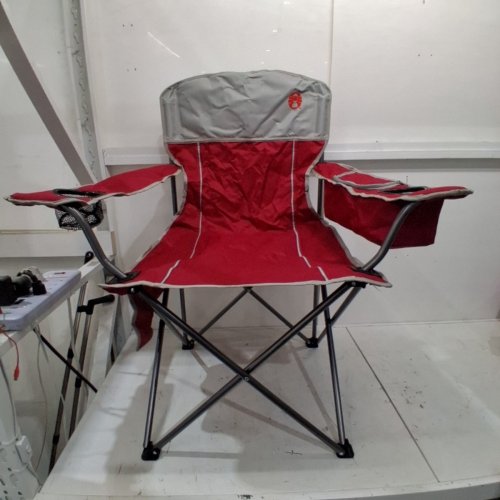 COLEMAN OVERSIZED QUAD CHAIR WITH BUILT IN COOLER - RED - (MODEL: 2000013066) image 2
