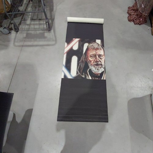 STAR WARS GRAPHIC OBI-WAN KENOBI YOGA MAT - 2FT X 6FT - BLACK image 2