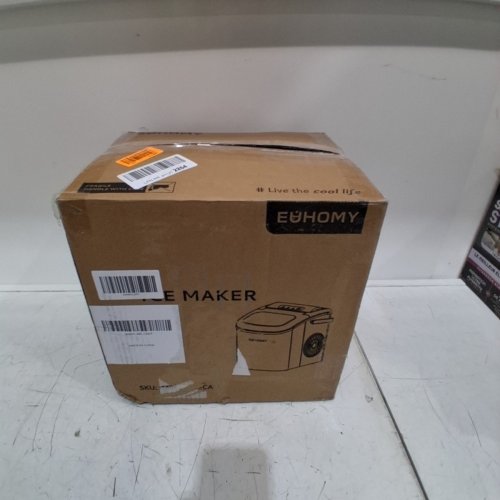 EUHOMY COUNTERTOP ICE MAKER MACHINE WITH HANDLE, BASKET AND SCOOP - MAKES 26LB/DAY - BLACK (MODEL: IM001-BBL-CAEH) image 6