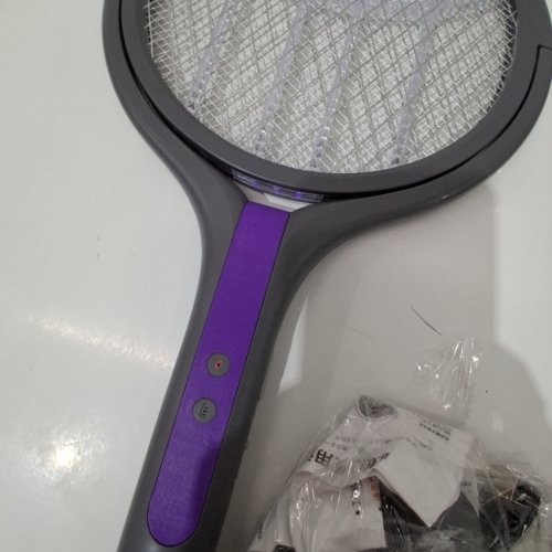 ELECTRIC EXTENDABLE BUG ZAPPER - 4000 V - 13"-25" - GREY / PURPLE (MODEL: WD-981-W-A) image 2