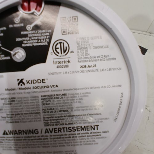 2PK KIDDE COMBINATION SMOKE AND CARBON MONOXIDE ALARM - HARDWIRED - 120V - WHITE (MODEL: 30CUA10) image 2