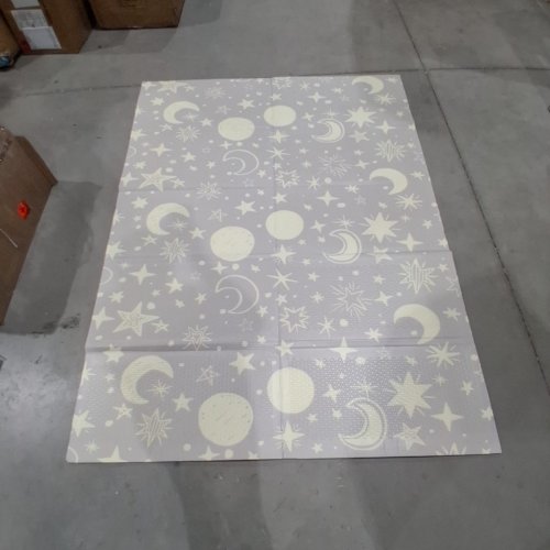 MIOTETTO FOLDING NON-TOXIC, REVERSIBLE, WATERPROOF, PORTABLE BABY PLAY MAT - 78" X 59" - GRAY/WHITE/BROWN (MAGICAL SPACE) image 2