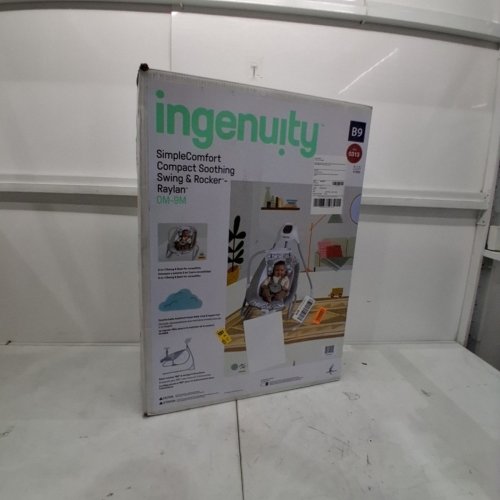INGENUITY SIMPLECOMFORT CRADLING ROCKER SWING WITH SOOTHING VIBRATIONS & 6 SPEEDS - GREY PAINT (MODEL: 11791 0313) image 8