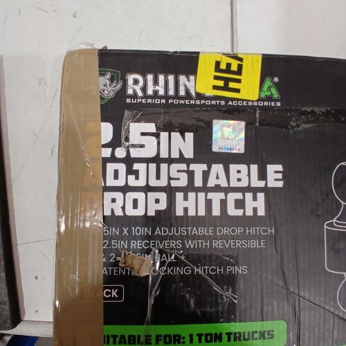 RHINO USA ADJUSTABLE DROP HITCH - 2.5" X 10"; 2.5" RECEIVER - BLACK image 2