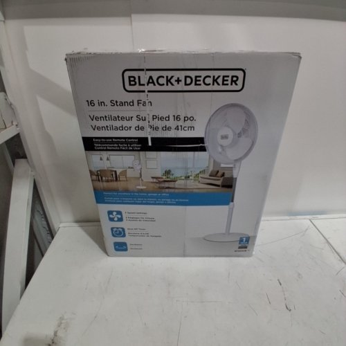 BLACK & DECKER 16" STANDING FAN MULTI-DIRECTIONAL (WHITE) (BFSR16W) image 4