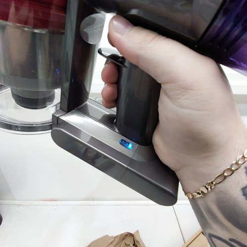 DYSON V8 PLUS RECHARGEABLE HANDHELD STICK VACUUM CLEANER WITH ATTACHMENTS - GREY/PURPLE (MODEL: SV25) image 2