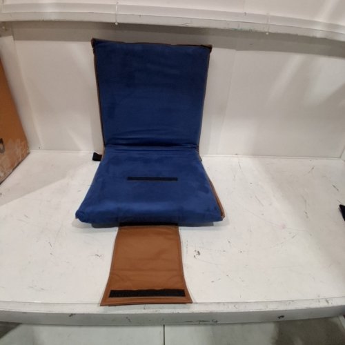 VEVOR FLOOR CHAIR WTH BACK SUPPORT FOLDING CHAIR SIX ADJUSTABLE POSITIONS - 330LB - BLUE/BROWN - (MODEL:QX-0408C) image 2