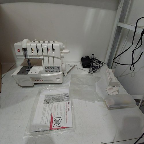 SINGER PROFESSIONAL HEAVY-DUTY METAL FRAME SERGER OVERLOCK AND ACCESSORY KIT WITH 2-3-4-5 STITCH CAPABILITY, REMOVEABLE TRIM TRAP, 1300 STITCHES PER MINUTE, & SELF ADJUSTING - WHITE (MODEL: 14T968DC) image 3