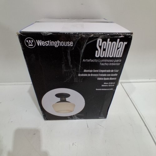 WESTINGHOUSE SCHOLAR ONE-LIGHT INDOOR SEMI FLUSH LIGHT FIXTURE image 4
