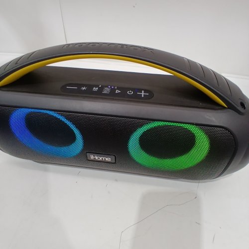 IHOME RECHARGEABLE / REMOTE CONTROL / COLOR-CHANGING SPLASHPROOF / BLUETOOTH BOOMBOX SPEAKER - BLACK (MODEL: IBT920B.EXV24) image 2