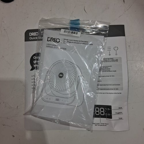 DREO WHOLE ROOM HEATER AND LONG-RANGE CIRCULATOR - 1500W - BLACK (MODEL: DR-HSH034) image 4