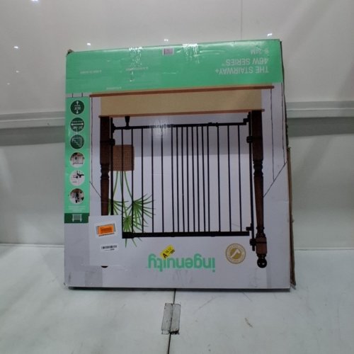 INGENUITY THE STAIRWAY+ 46W SERIES PET/BABY GATE - 32.5" X 31"-46" - BLACK (MODEL: 17171) image 5