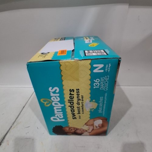 136PK PAMPERS SWADDLERS DIAPERS - NEWBORN SIZE image 2
