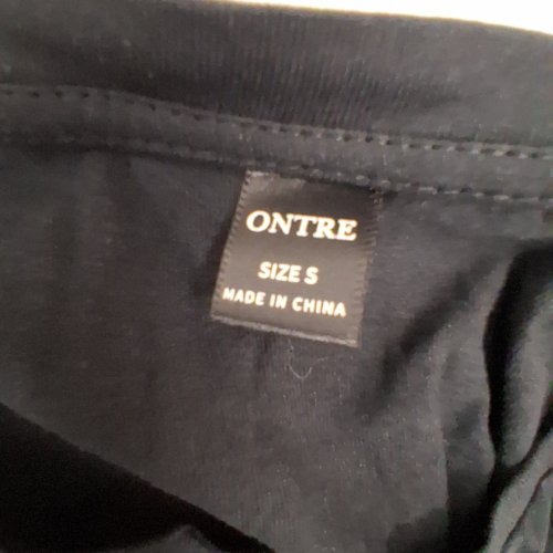 WOMAN'S ONTRE RUFFLE DESIGN T-SHIRT - SMALL - BLACK (MODEL:499201037 image 3