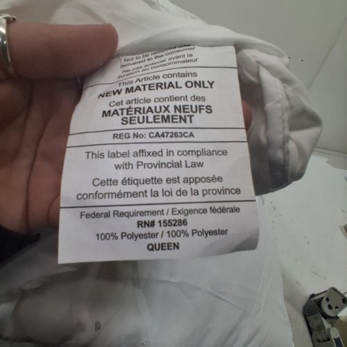 CASA PLATINO ALTERNATIVE MICROFIBER COMFORTER - FOR ALL SEASONS - QUEEN - WHITE image 3