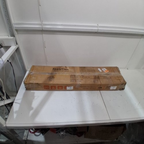 BESTIER FLOATING PIPE WALL MOUNTED KITCHEN SHELVES - 41" X 37.8" - RUSTIC BROWN (MODEL: S101J-RST) image 4