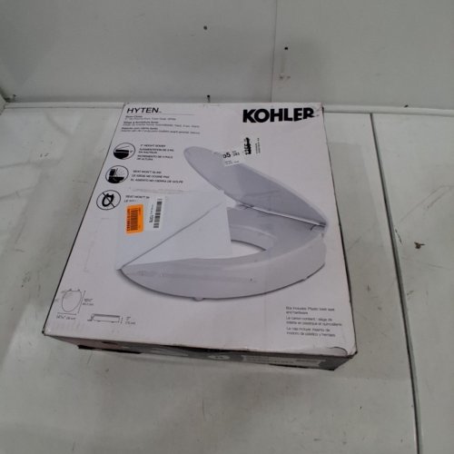 KOHLER HYTEN ELEVATED SLOW-CLOSE ROUND TOILET SEAT - 16.75" X 14.8" X 3" - BISCUIT BEIGE (MODEL: 25876-96) image 4