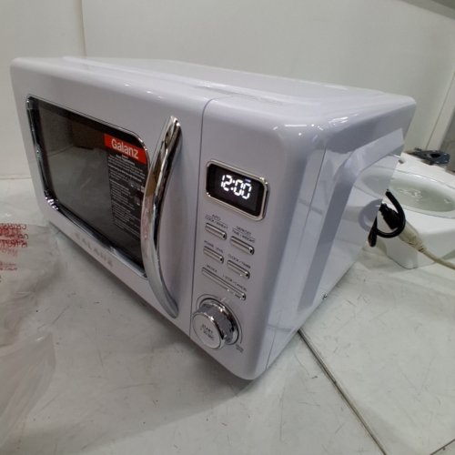 GALANZ RETRO STYLE COUNTERTOP MICROWAVE OVEN - 0.9CU.FT - WHITE (MODEL: GLCMKZ09WER09) image 2