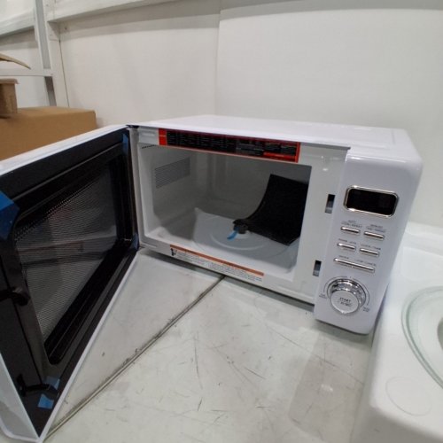 GALANZ RETRO STYLE COUNTERTOP MICROWAVE OVEN - 0.9CU.FT - WHITE (MODEL: GLCMKZ09WER09) image 4