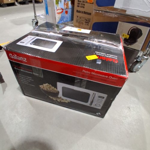 GALANZ RETRO STYLE COUNTERTOP MICROWAVE OVEN - 0.9CU.FT - WHITE (MODEL: GLCMKZ09WER09) image 5
