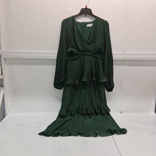WOMEN'S PETAL & PUP PIPPA LONG SLEEVE MIDI DRESS - SMALL - EMERALD image 2