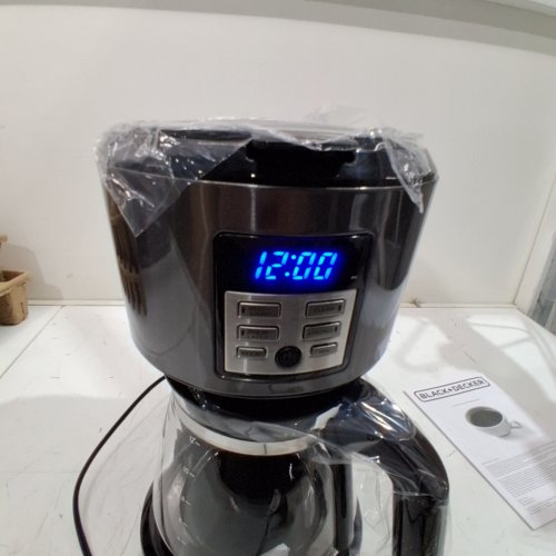 BLACK AND DECKER PROGRAMMABLE COFFEEMAKER, 12-CUP COFFEE MACHINE - SILVER (MODEL: CM1110BC-1) image 2