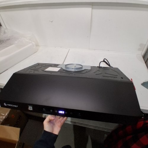 AMZCHEF UNDER CABINET RANGE HOOD 3 SPEED EXHAUST FAN TOUCH/REMOTE CONTROL - 30" - 700CFM - BLACK (MODEL: LF0176C1) image 5