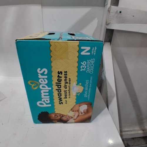 136PK PAMPERS SWADDLERS DIAPERS - NEWBORN SIZE image 2