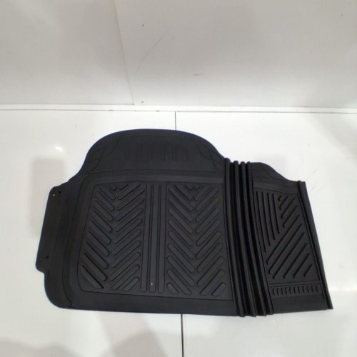 3PC MOTOR TREND UNIVERSAL RUBBER FLOOR MATS & LINERS - BLACK image 4
