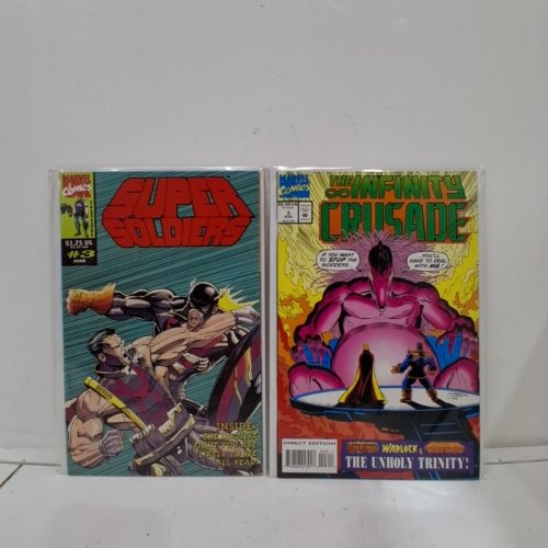 4 ASSTD MARVEL COMIC BOOKS - X-FORCE #14, SHADOW RIDERS #2, THE INIFINITY CRUSADE #3, SUPER SOLDIERS #3 - VARIOUS AUTHORS image 3