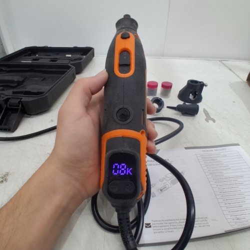 HARDELL ROTARY TOOL KIT - 200W - 8000-4000RPM - BLACK / ORANGE image 2