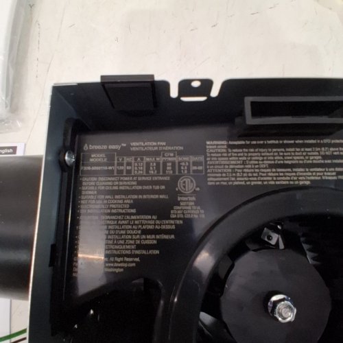 DEWSTOP BREEZE EASY SELECT CFM BATH VENTILATION FAN WITH AUTOMATIC HUMIDITY CONTROL - AIR & SOUNDS OPTIONS (UP TO 110CFM) - WHITE (MODEL: F300-5080110-W1) image 3